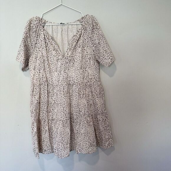 Rails Womens Clarissa Beige animal print Tiered Babydoll Sundress Small 1670 - Picture 3 of 13